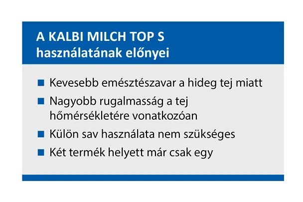 A KALBI MILCH TOP S használatának előnyei