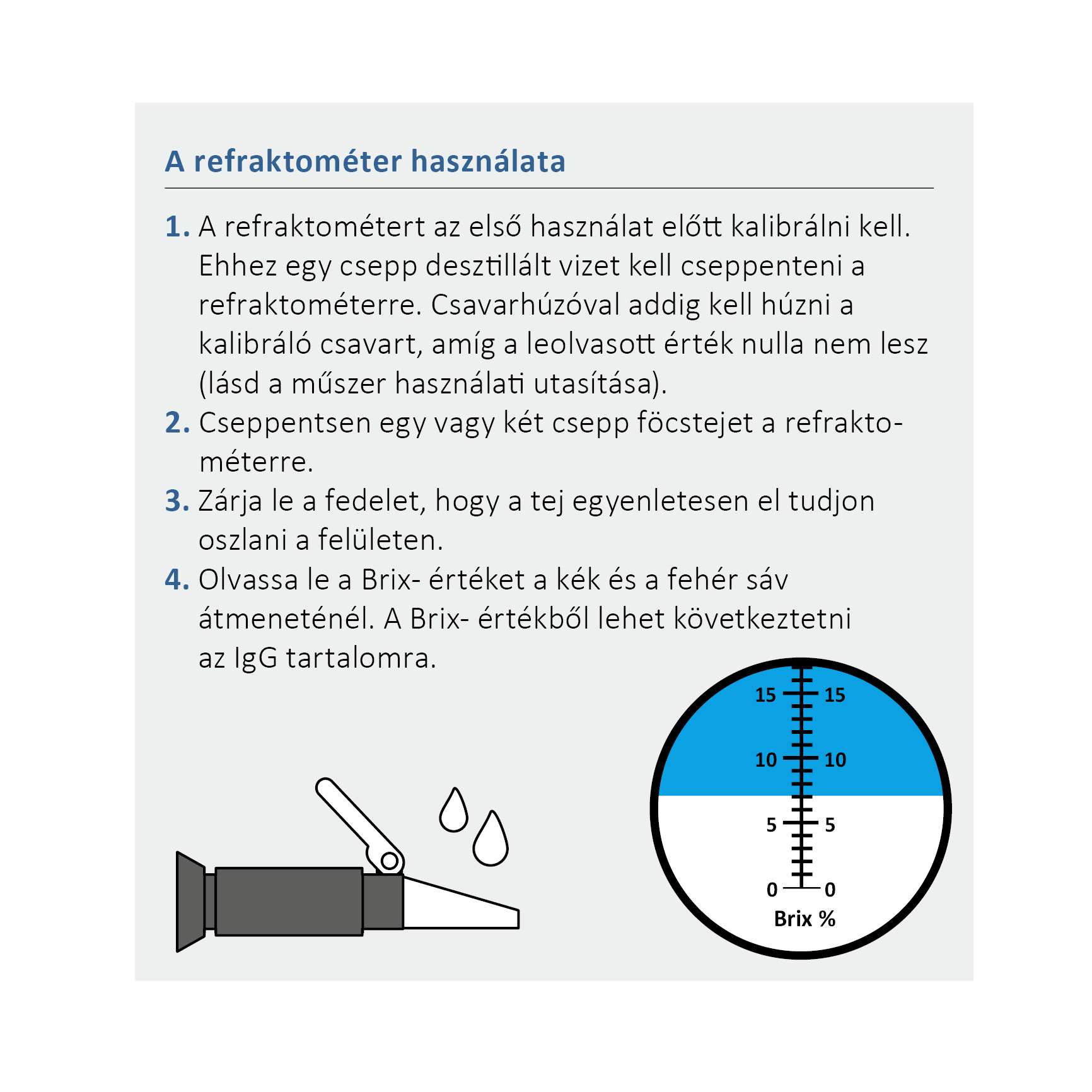 A refraktométer használata